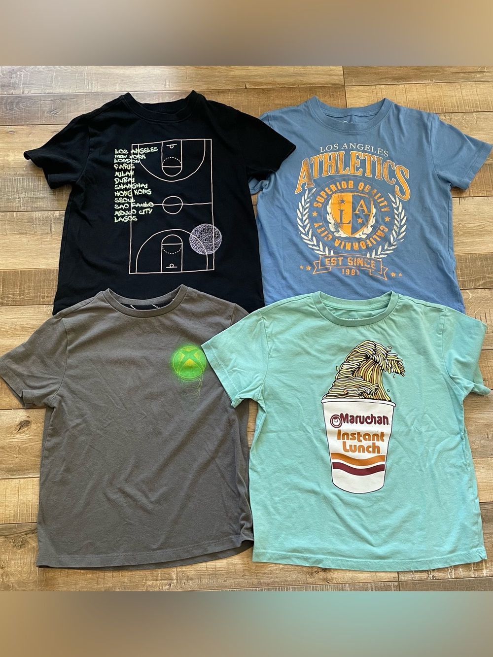 Art Class Boys 6/7 T Shirt Lot 4 Xbox Maruchan Basketball Graphic Tees